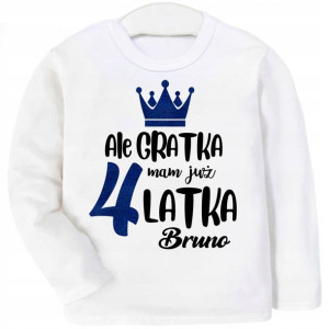 Bluzka koszulka Ale gratka mam 4 latka IMIĘ r 110