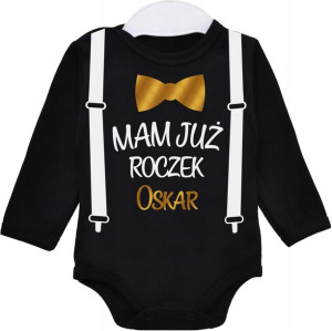 Body dł rękaw URODZINY Mam już roczek IMIĘ r. 80