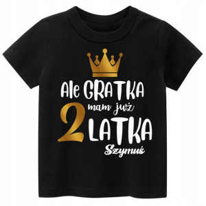 Koszulka URODZINY Ale gratka mam już 2 latka r. 86