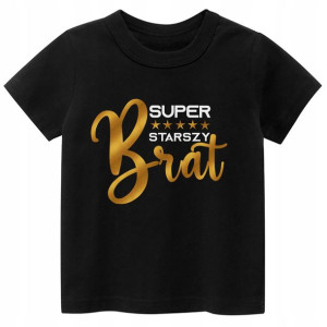 Koszulka z nadrukiem Tshirt Super starszy brat 164