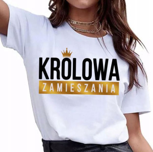 T-shirt Koszulka Damska Królowa Zamieszania M