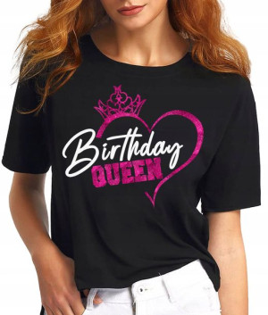 Koszulka damska URODZINY BIRTHDAY QUEEN BROKAT M