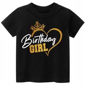 Koszulka URODZINY BIRTHDAY GIRL BROKAT r. 164