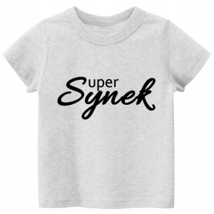 Koszulka z nadrukiem tshirt Super Synek r. 92