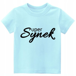 Koszulka z nadrukiem tshirt Super Synek r. 92