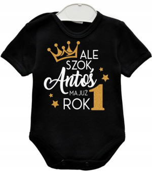 Body kr rękaw URODZINY Ale szok mam już rok r. 80