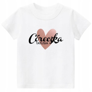 Koszulka Córeczka tatusia różowe złoto r. 134