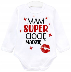 Body z długim rękaem Mam super ciocię IMIĘ r. 62