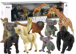 Zestaw Dzikich Zwierząt Figurki Koala Goryl Żyrafa