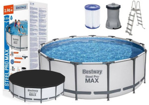 Basen Stelażowy 396X122 Pokrywa Filtr Bestway5618W