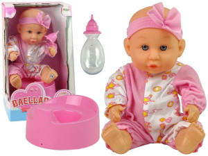 Lalka Bobas Różowa Nocnik Siusia Pije Kokardka 24 Cm