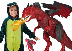 Dinozaur Smok Interaktywny Chodzi Świeci Dźwięk