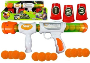 Pistolet Karabin Mega Naboje Miękkie Kulki Kubki