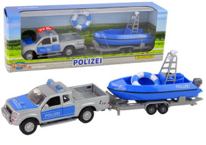 Auto Terenowe Policja Z Motorówką Niebieska Dźwięk 510614