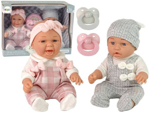 Dwie Lalki Bobasy Bliźnięta Chłopiec Dziewczynka 30 Cm