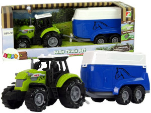Traktor Z Przyczepka Dla Konia Dźwięk Zielony Farma
