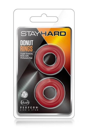 Stay Hard Donut Rings Red