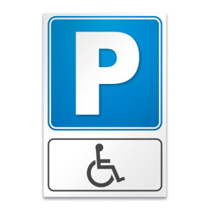 Tabliczka PARKING niepełnosprawnych PCW 30x40