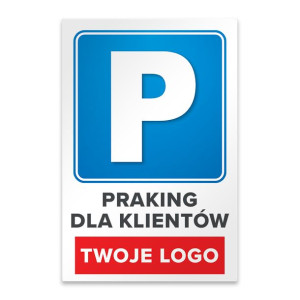 Tabliczka PARKING personalizacja druk na PCV 20x30