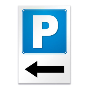 MDS+ Tabliczka kierunkowa W LEWO PARKING 20x30
