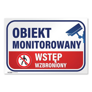 MDS+ Tabliczka obiekt monitorowany, wstęp wzbroniony