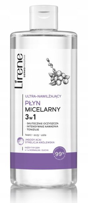 Lirene Ultra Nawilżający Płyn Micelarny 3w1 400ml