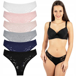 6x Majtki Stringi Damskie Bawełniane Rozmiar Xl