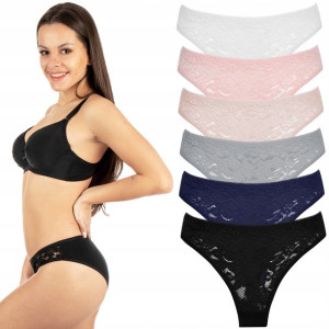 6x Majtki Stringi Bawełniane Damskie Rozmiar Xl