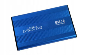 Obudowa kieszeń na dysk SATA 2.5 USB 3.0 niebieska