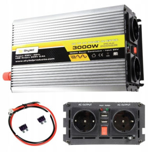 Przetwornica Samochodowa Napięcia 24v 230v 3000w