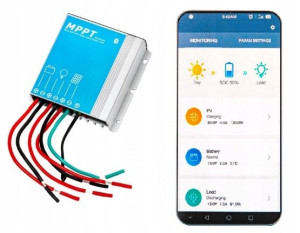Regulator Ładowania Solarny 12v Bluetooth 10a Mppt