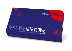 Rękawiczki jednorazowe nitrylowe Doman r. XL 100