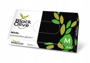 Rękawice nitrylowe czarne bezpudru BLACK A100 M