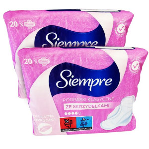 Siempre Podpaski Ze Skrzydełkami 40szt