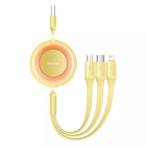 Kabel USB 3w1 Baseus Bright Mirror 2, micro USB / Lightning / USB-C, płaski