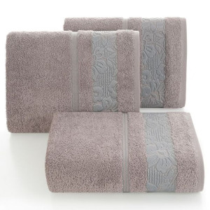 Elegancki ręcznik z miękkiej bawełny frotte 70X140cm liliowy 500GSM