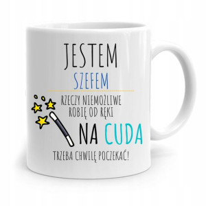 Kubek Prezent Dla Szefa Na Cuda Trzeba Poczekać