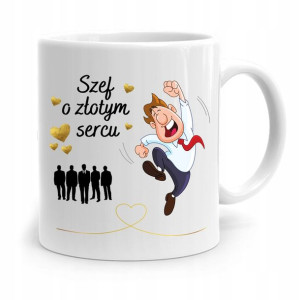 Kubek Prezent Dla Szefa O Złotym Sercu