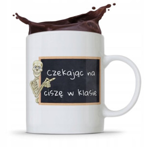 Kubek Prezent Dzień Nauczyciela Czekając Na Ciszę