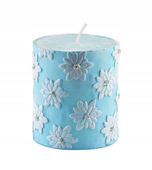 Świeca Walec 65x80 Sasenak Błękit Lumarko!