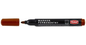 Marker Permanentny Okragły Brązowy