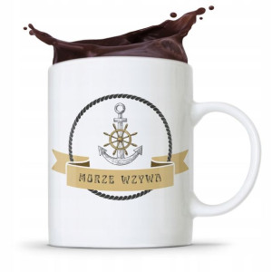 Kubek Prezent Wędkarza Rybaka Morze Wzywa!