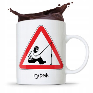 Kubek Prezent Wędkarza Rybaka Uwaga Rybak