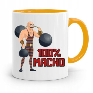 Kubek Prezent Żółty Dla Chłopaka 100%macho