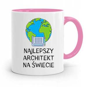 Kubek Różowy Architekta Najlepszy Na Świecie