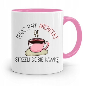 Kubek Różowy Architekta Strzeli Sobie Kawkę