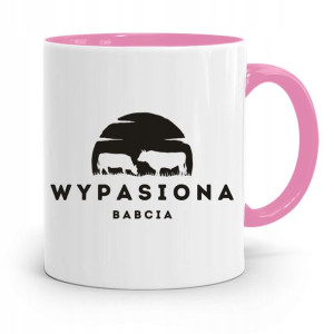 Kubek Różowy Dla Babci Wypasiona Babcia