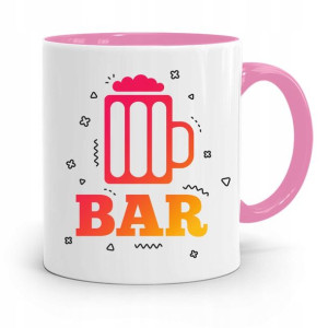 Kubek Różowy Dla Barmana Barmanki Bar Prezent