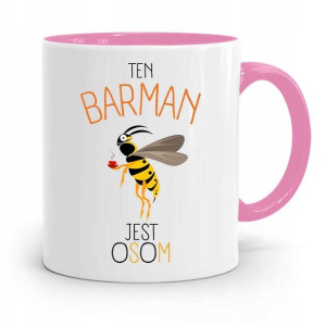Kubek Różowy Dla Barmana Jest Osom Prezent