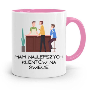 Kubek Różowy Dla Barmana Najlepszych Klientów